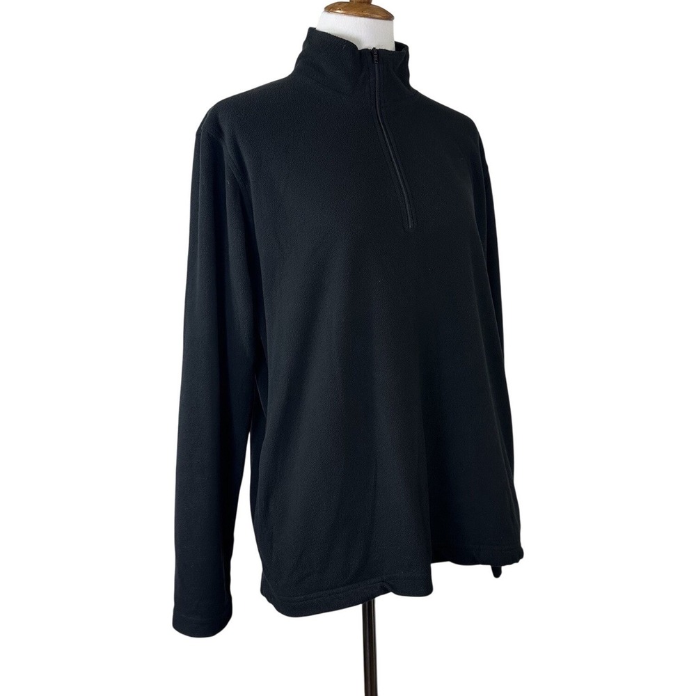 Urban Frontier Pullover Fleece  1/4 Zip Sweater Pockets Black Women's XL‎